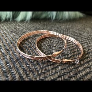 Rose gold hoop earrings